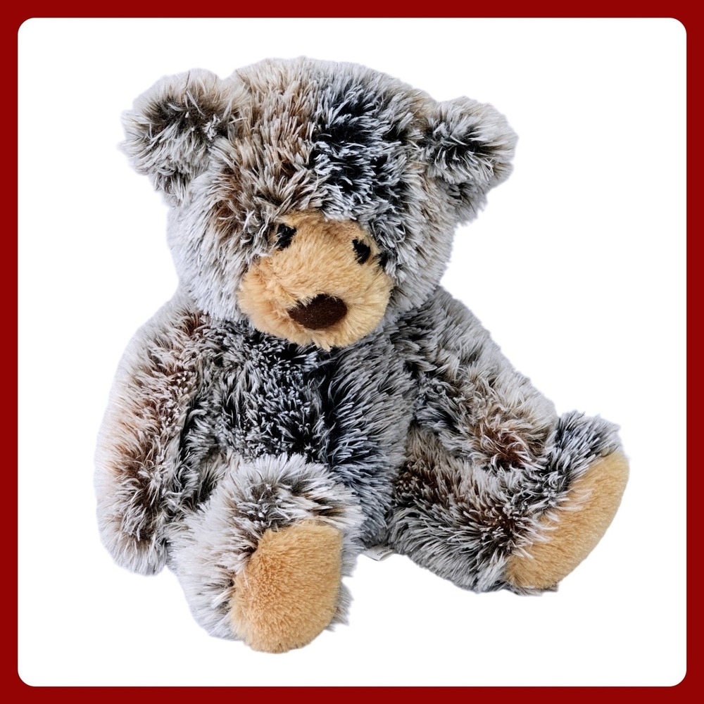Aurora World Shaggy‎ Teddy Bear Plush 10" Frosted Brown Gray Stuffed Animal